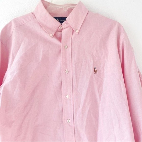 Ralph Lauren pink button down dress shirt casual - Picture 3 of 7